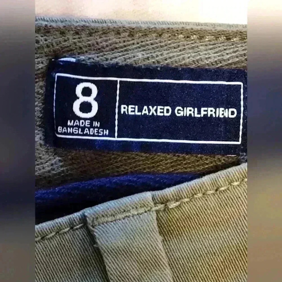 GAP women's twill pants | Relaxed Girlfriend | Olive green | Size 8 - Picture 8 of 10